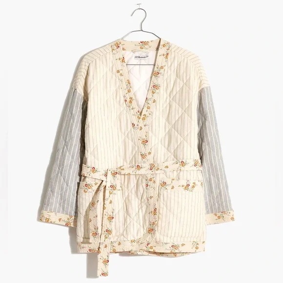 Madewell X The New Denim Project quilted patchwork wrap jacket, size XS - Picture 12 of 12